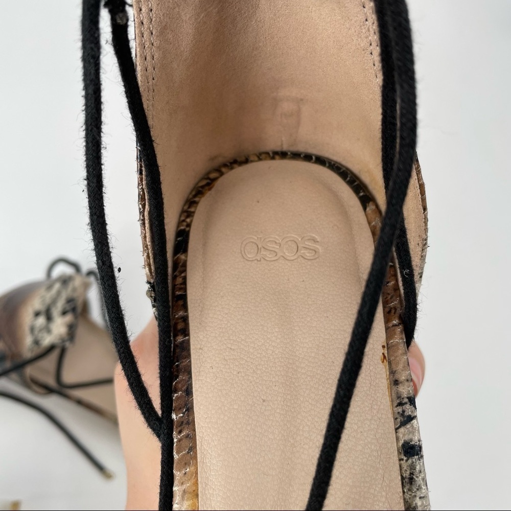 ASOS Snakeskin Tie Shoes - Picture 6 of 12